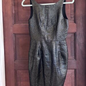 Club Monaco Black and Gold Mini Dress